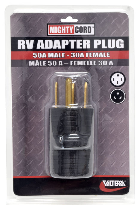 Valterra A10-5030AVP Mighty Cord 50AM-30AF Adapter Plug, Carded