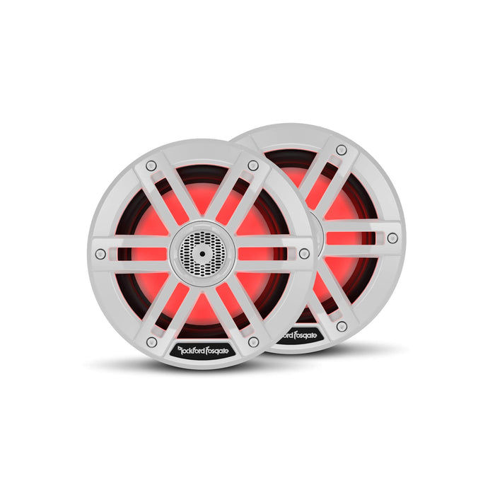 Rockford Fosgate M1-6 M16 Color Optix Marine 2-Way Speakers, 6" White