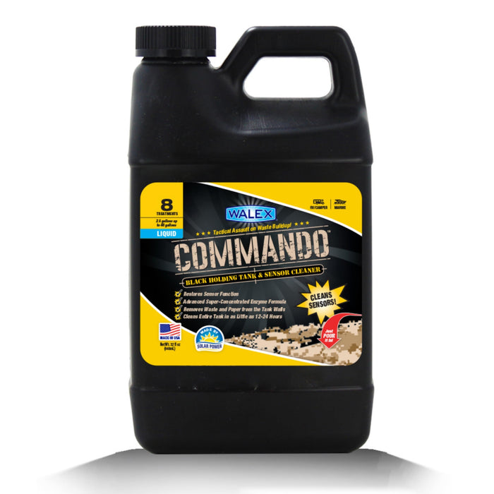 Walex Products CMDOLQ32 Commando RV Black Holding Tank & Sensor Cleaner, 32 oz. Liquid