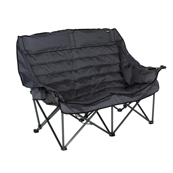 Lippert 2023053717 Big Bear Folding Loveseat Dark Grey, 500 lbs., 40.9" x 13" x 11" Folded