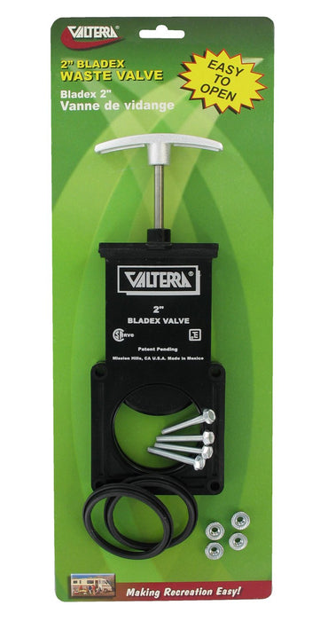 Valterra T1002VPM Bladex RV Waste Metal Handle Valve | Includes Hardware, 2"