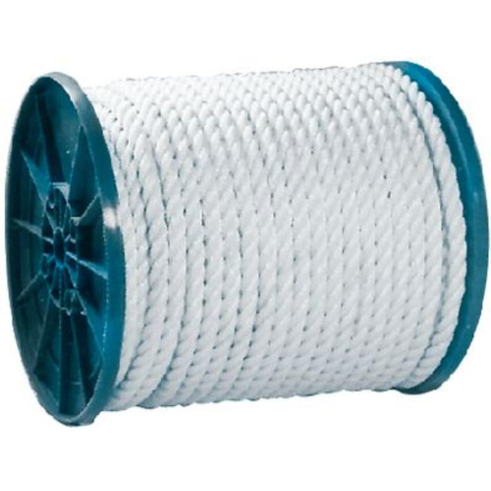 Seachoice 50-40790 Twisted Nylon Rope, White, 1/4" x 600'