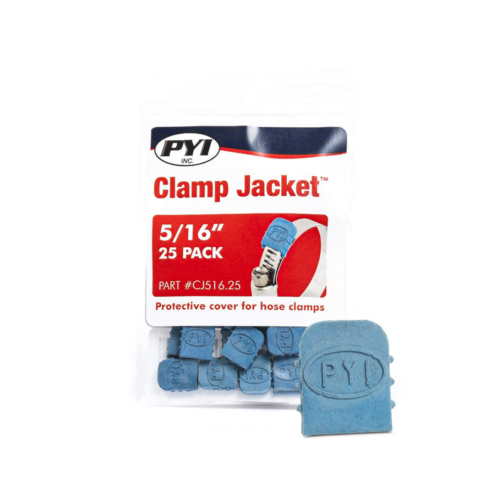 PYI CJ-516-25 Hose Clamp Jacket 5/16", Blue, 25/Pk