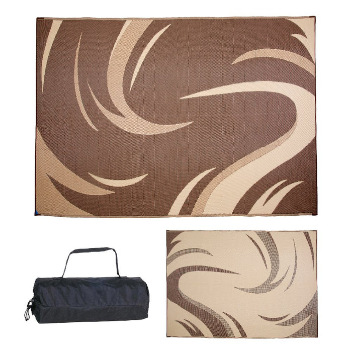 Ming's Mark SD8117 Reversible Mat, Swish, Brown/Tan, 8' x 11'
