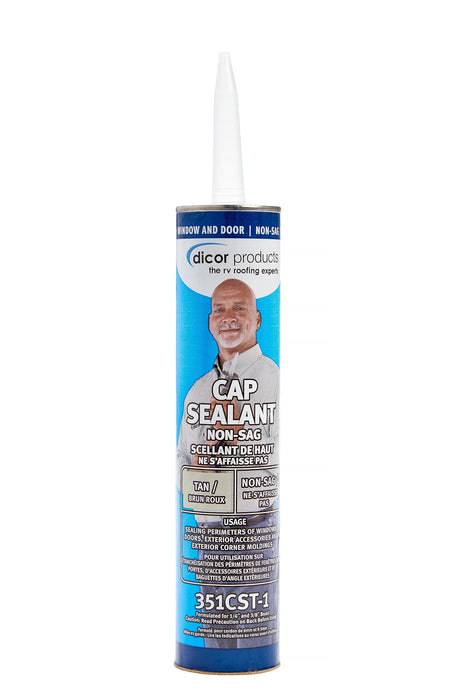 Dicor Corporation 351CST-1 Clear Cap Sealant, 10 oz., Tan