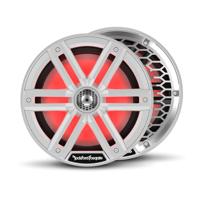 Rockford Fosgate M2-8 M28 Color Optix Marine 2-Way Speakers, 8" White / Stainless