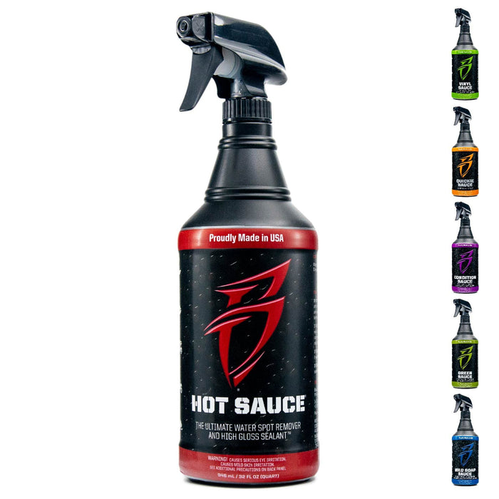 Boat Bling HS0032 Hot Sauce Ultimate Hard Water Spot Remover w/ High Gloss Wax, Sealant, 32oz.