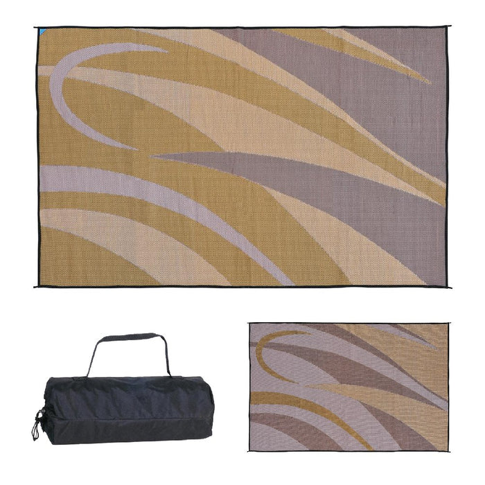 Ming's Mark GA7-BRN/GOLD Reversible Mat, Graphic Brown/Gold, 8' x 12'