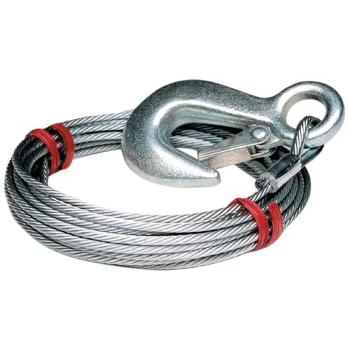 Tie Down Engineering 59380 Galvanized Steel 7 x 19 Winch Cable w/ Galvanized, Latch Hook