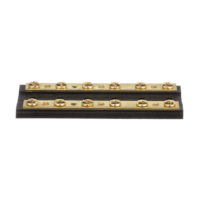 Seachoice 13531 Terminal Block, 6-Gang, Brass Clips and Contacts