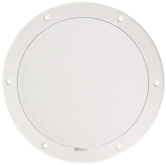 Beckson Marine DP65W Pry-Out Deck Plate With Standard Trim Ring, Diamond Center