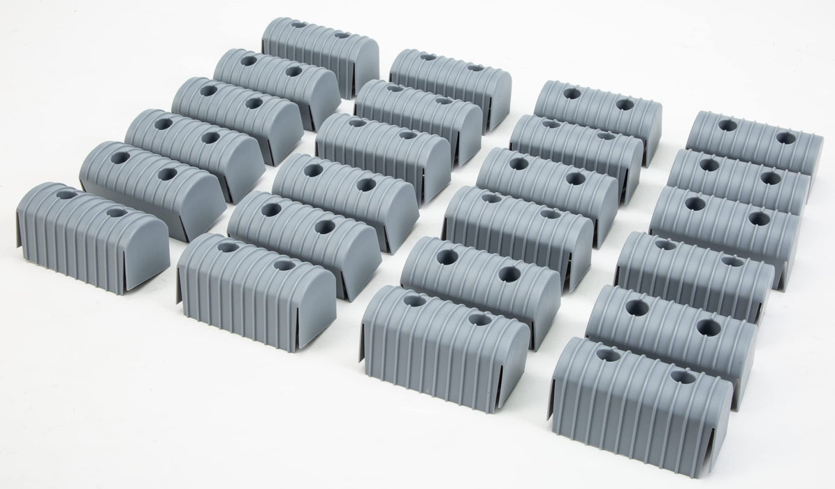 Caliber 23072 Bunk Wrap 2" x 4" End Cap Only, Gray, 24/pk