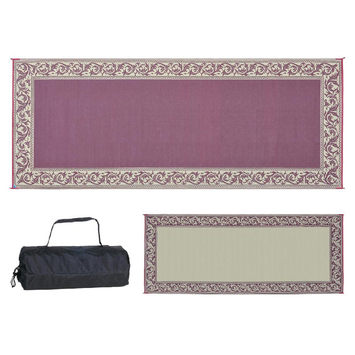 Ming's Mark RC5-BURG Reversible Mat, Classical Burgundy/Beige, 8' x 20'