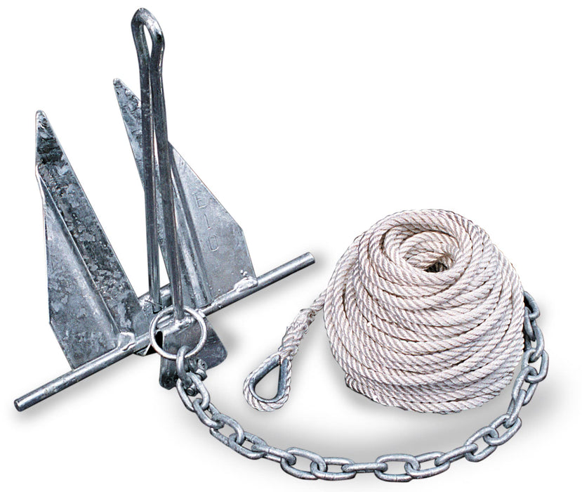 Tie Down Engineering 95090 Quik-Set Hooker Anchor Kit Includes Anchor, Anchor Line, Chain & (2) Shackles