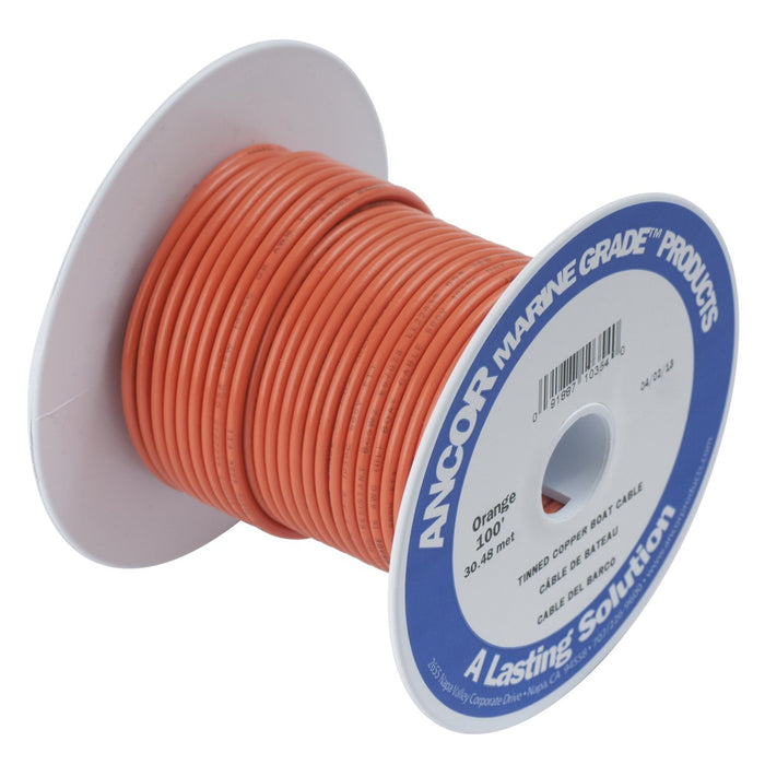 Ancor 104510 Marine Grade Tinned Copper Primary Wire, #14 AWG, 100', Orange