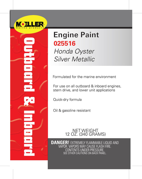 Moeller 25516 Engine Spray Paint, Honda Silver Metallic