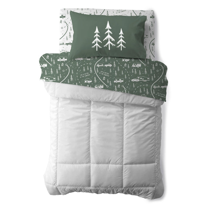 Camco 53477 Bed Sheets, Bunk, Green Map