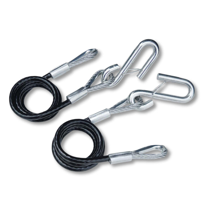 Tie Down Engineering 59537 36" Black Vinyl Jacketed Hitch Cables w/ "S" Hooks, Sold as Pair