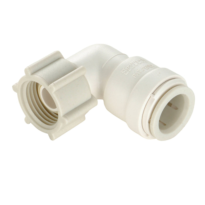 Sea Tech 959090 Aqualock Plastic Fitting, Female Swivel Elbow, 1/2" CTS x 1/2" NPS