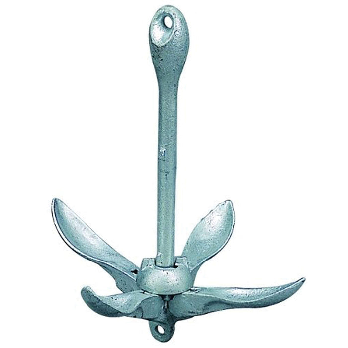 Sea Dog 318003 Folding Grapnel Anchor 3.5 lbs, For 5'-12' Boats, 1/4"x35' Line, 3/16"x7'-10' Chain