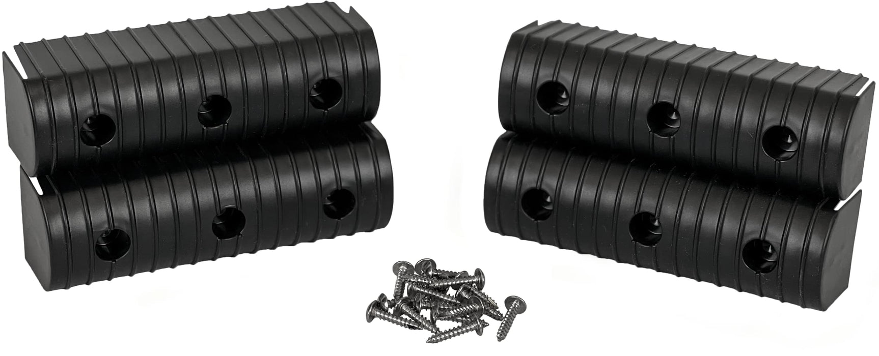 Caliber 23053-BK Bunk Wrap 2" x 6" End Cap Only, Black, 4/pk