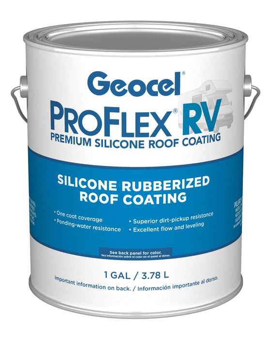 Geocel KSRV44300-16 Pro Flex RV Silicone Rubberized Roof Coating, 1 Gal