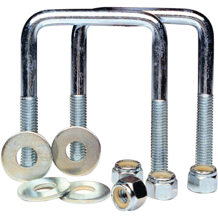 Tie Down Engineering 86204 Zinc Plated Square U-Bolt Kit