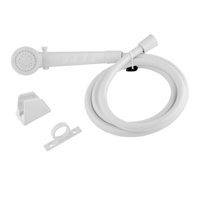 Dura Faucet DF-SA130-WT Economy Single Function Shower Wand & Hose Kit, White