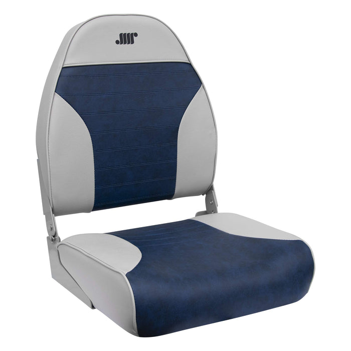 Wise Seats 8WD588PLS-660 Wise Mid Back Fishing Seat, Grey/Navy