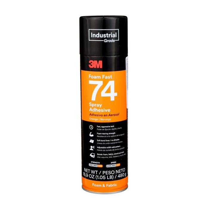 3M 82242 Super 74 Orange Foam Fast Adhesive