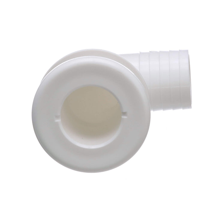 Seachoice 50-18121 90-Degree Thru-Hull Connector, Fits 1-1/2 in. ID Hose, 1-3/8 in. Max Hull