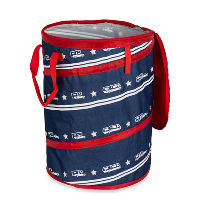 Camco 42995 Pop-Up Utility Container, Red/White/Blue Patriotic, 30 Gal.