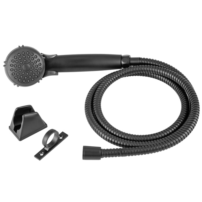 Dura Faucet DF-SA400K-MB Single Function Shower Wand & Hose Kit, Matte Black