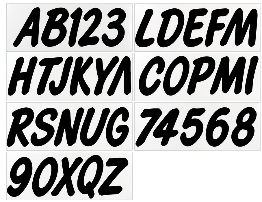 Hardline BLK400EC Series 400 Registration Kit, Cursive, Smooth Font, Color Gradation, 4 Sets of 3" A-Z, 0-9