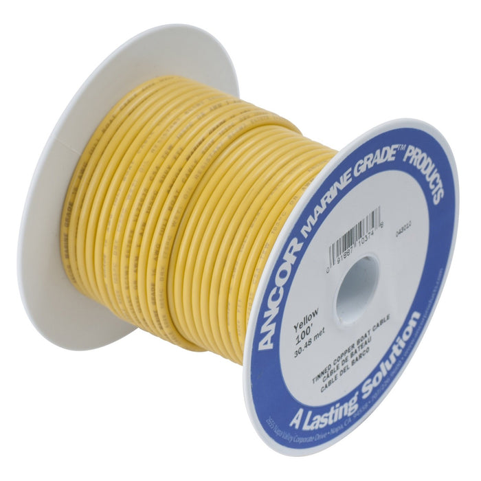 Ancor 115905 Marine Grade Tinned Copper Battery Cable, #1 AWG, 50', Yellow