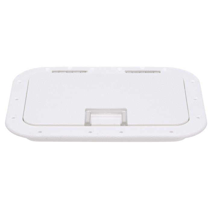 Seachoice 39141 Polypropylene 7" x 11" ID Hatch w/ Molded in 100 Degree SS Hinge