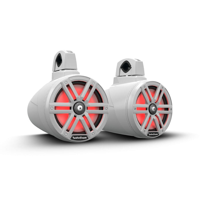 Rockford Fosgate M2WL-8 Color Optix 2-Way Wake Tower Can Speakers, 8" w/ Black & Stainless Grills