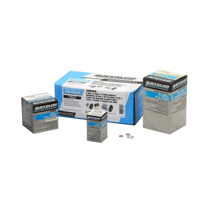 Mercury 8M0222224 Quicksilver 100 Hour Maintenance Kit, Yamaha Various 150/175/200/225/250