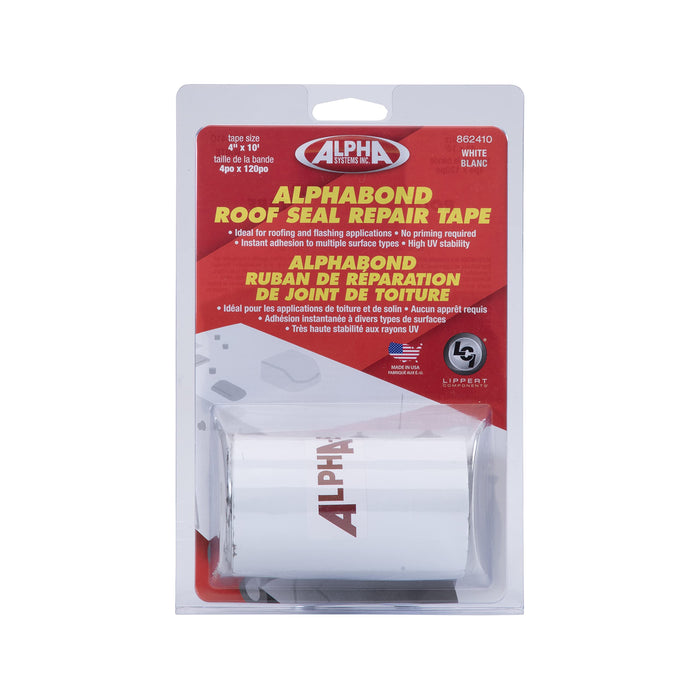 Lippert 862410 Alpha Systems All-Purpose Butyl Tape, 4" x 10', White