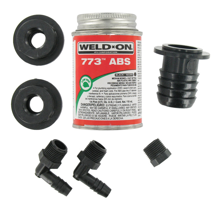 Valterra RK908 ABS Tank Fill Kit, Straight Barbed Fill