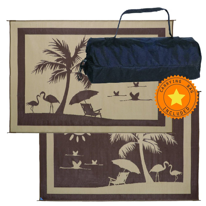 Ming's Mark BP8117 Brown & Beige 8' x 11' Beach Paradise Mat
