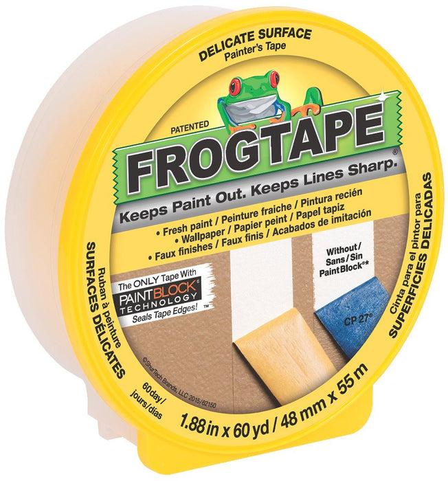 Shurtape 142920 CF160 Frogtape Delicate Surface Tape, 2" x 180', Yellow