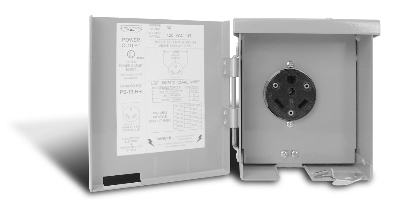 Parallax Power Supply U013P Parallax Outdoor Power Outlet, 30A, 120V