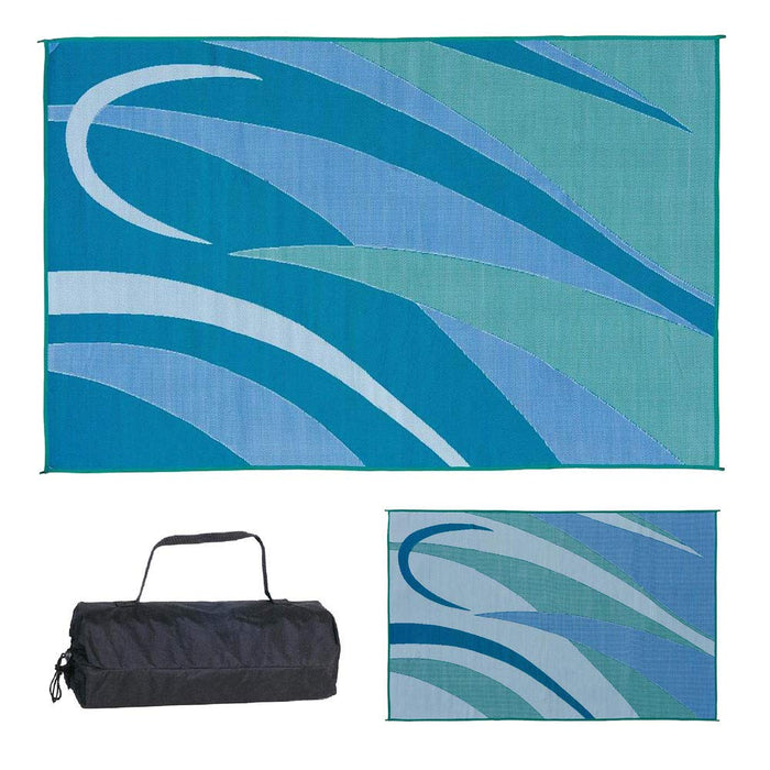 Ming's Mark GB3-BLU/GRN Reversible Mat, Graphic Blue/Green, 8' x 16'