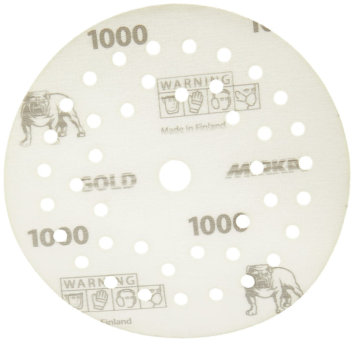 Mirka 23-5MFF-1000 Gold Multifit Dust Free Discs, 5", 50/pk