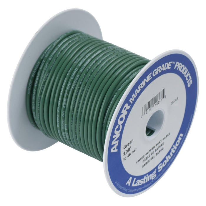 Ancor 108325 Marine Grade Tinned Copper Primary Wire, #10 AWG, 250', Green