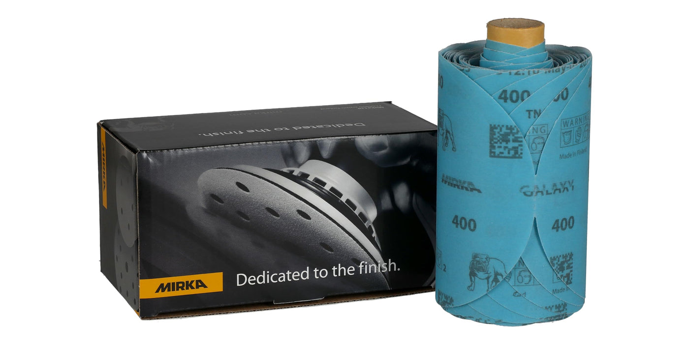 Mirka FY-5PF-400 Galaxy PSA Abrasive Disc Roll, 5", Grade 400, 100/roll
