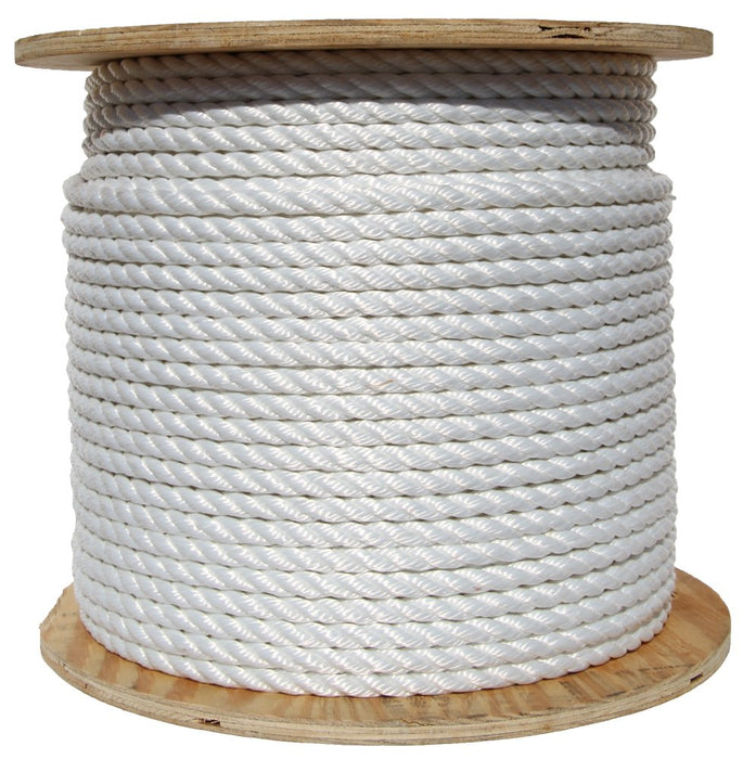Twisted Nylon Rope White, 1" x 600'