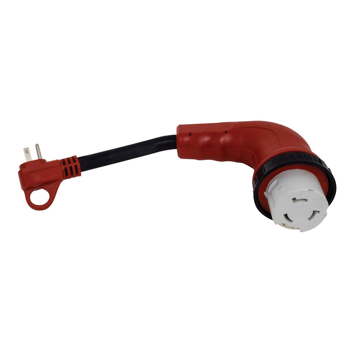 Valterra A10-1550D90 Mighty Cord 90Â° Adapter Cord, 15AM-50AF, Bulk