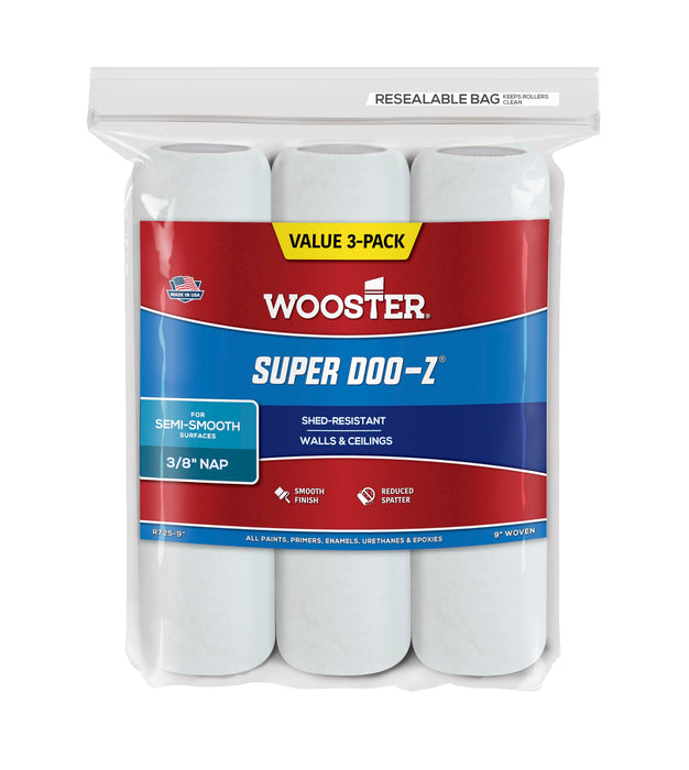 Wooster Brush R725-9 Outdoors Unlimited Super Doo-Z Rollers 3 Pack